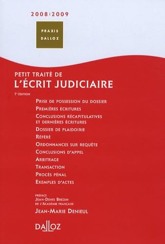 Petit traité de l'écrit judiciaire Books