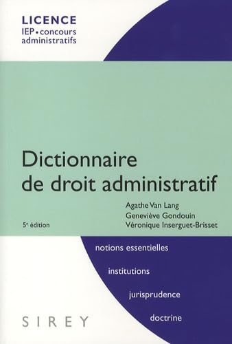 Dictionnaire de droit administratif Books