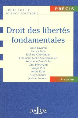 Droit des libertés fondamentales book