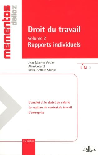 Droit du travail: Volume 2, Rapports individuelles book