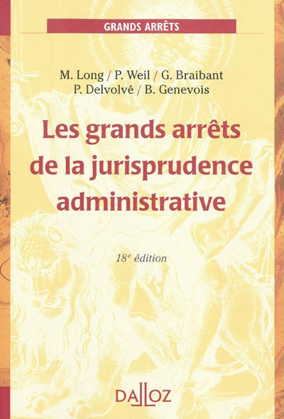 Product Image: Les grands arrêts de la jurisprudence administrative