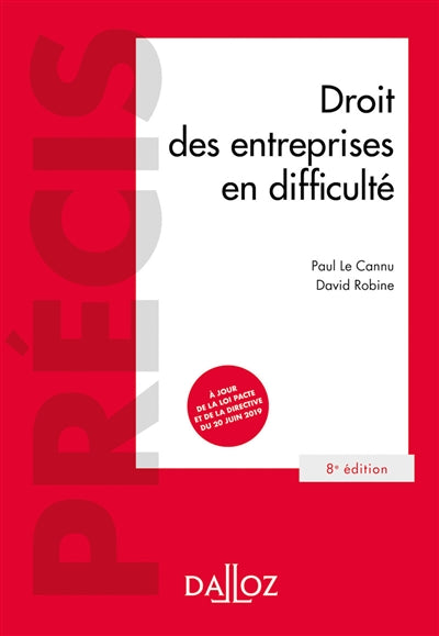 Product Image: Droit des entreprises en difficulté