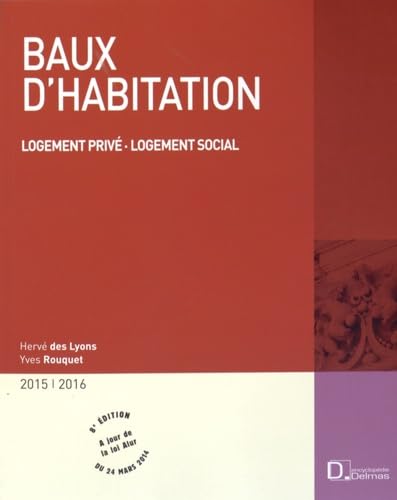 Baux d'habitation 2015-2016: Logement privé, logement social Books