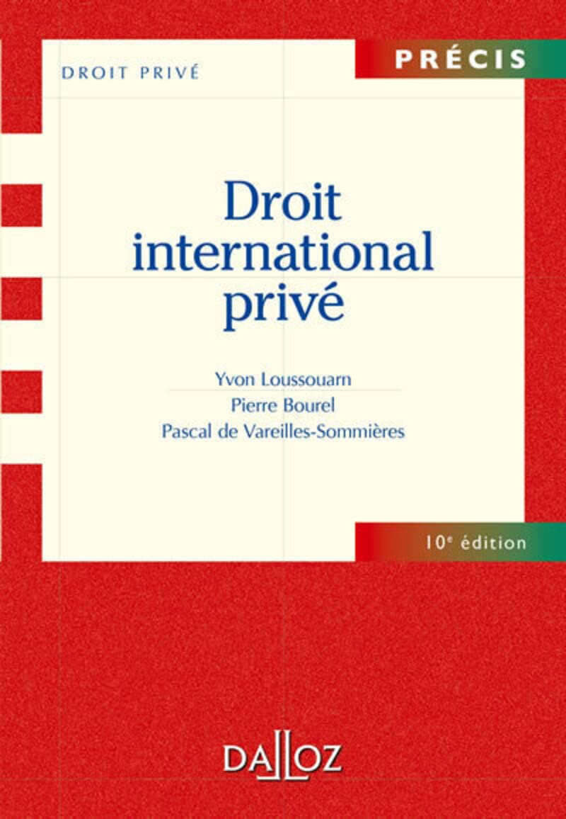 Droit international privé. 10e éd. book