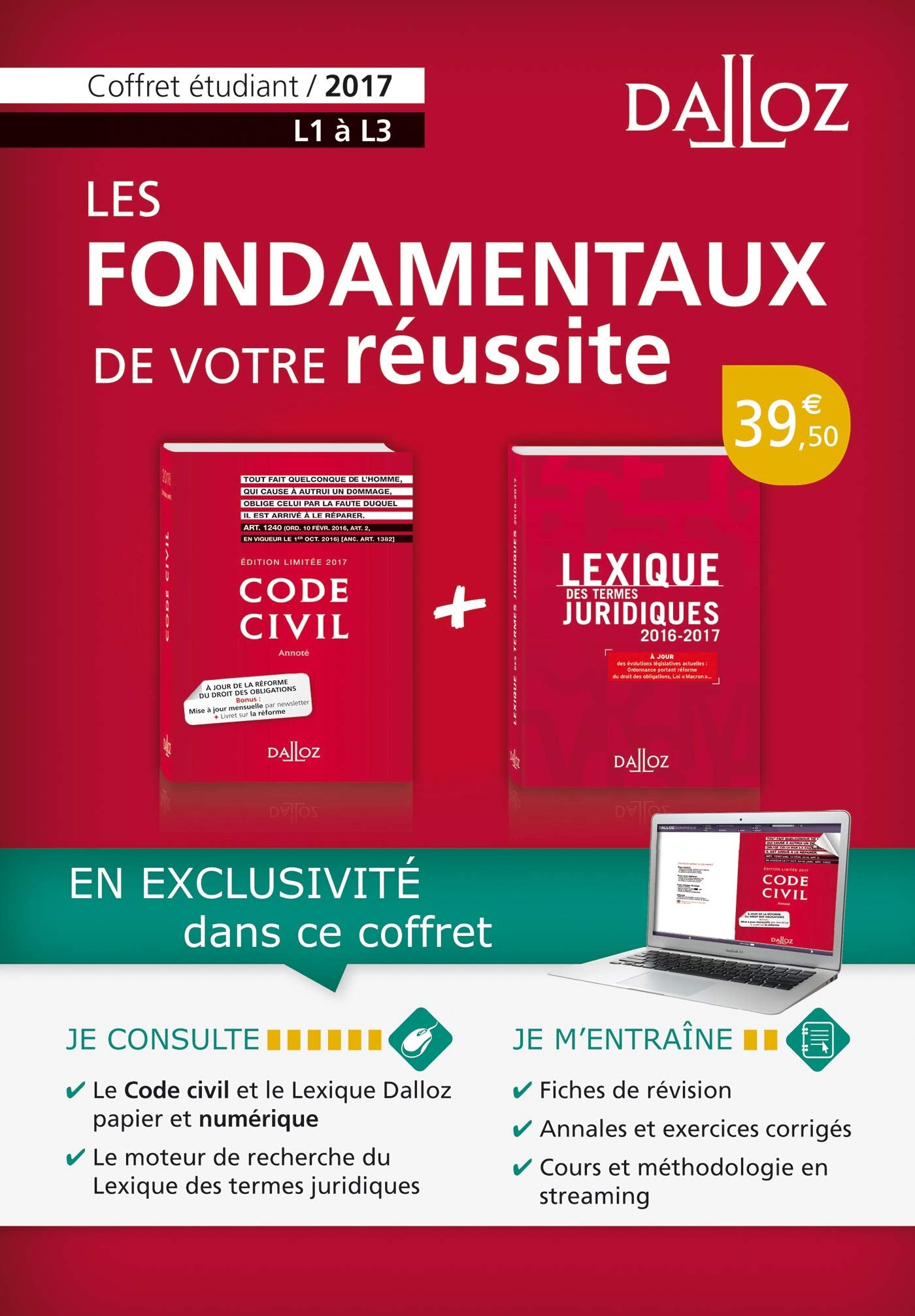 Les fondamentaux de votre réussite 2017. Code civil 2017 éd.limitée+Lexique termes juridiques17 - 15 book