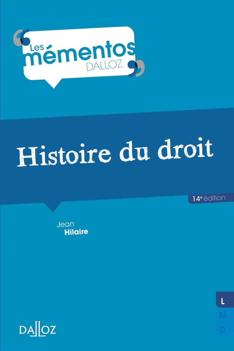 Histoire du droit. 14e éd. - Introduction historique au droit et Histoire des institutions publiques Law