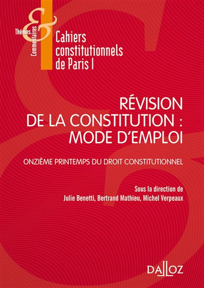 Product Image: Révision de la Constitution : mode d'emploi