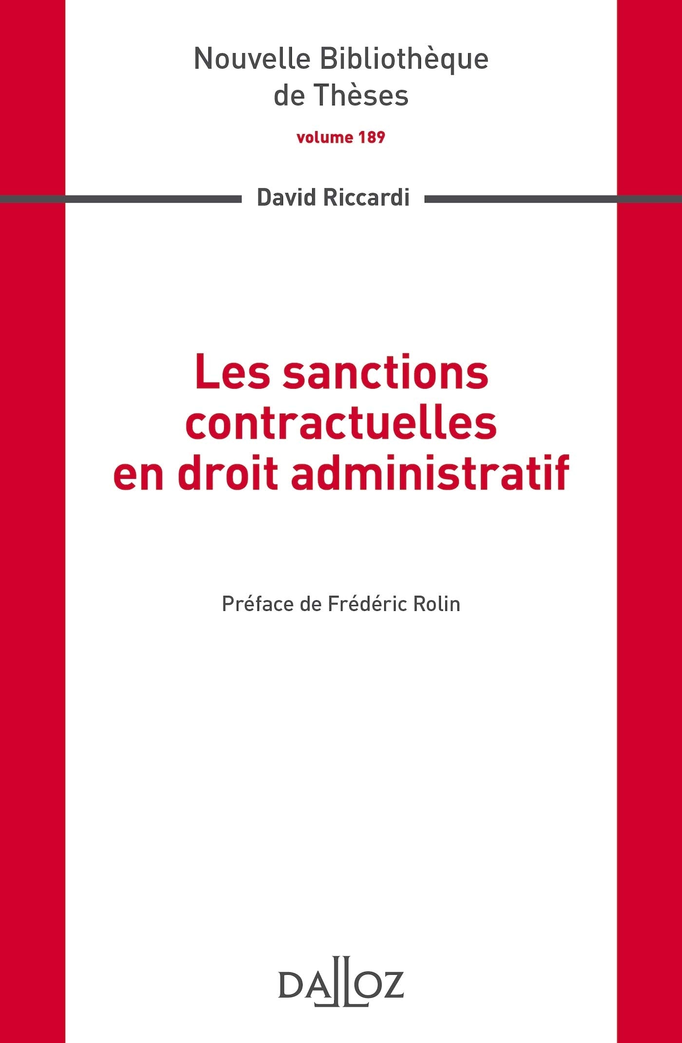 Les sanctions contractuelles en droit administratif - Volume 189 book