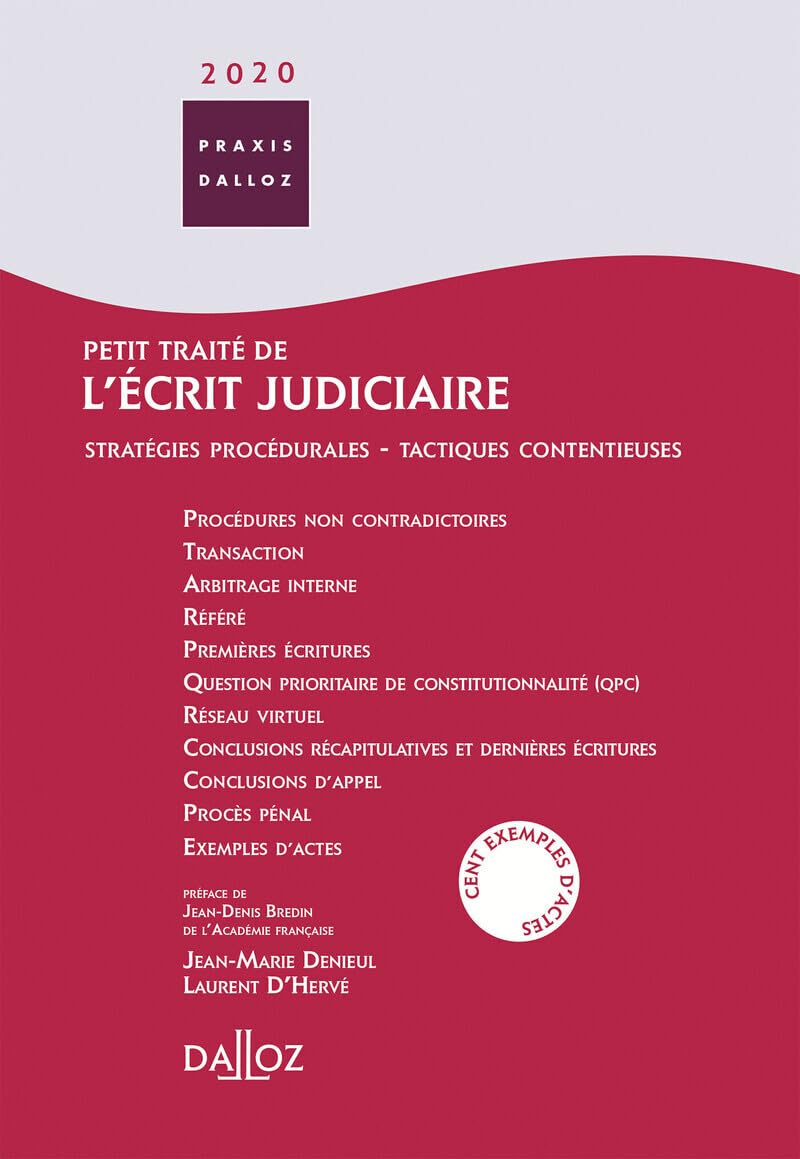 Petit traité de l'écrit judiciaire 2027/2028. 17e éd. book
