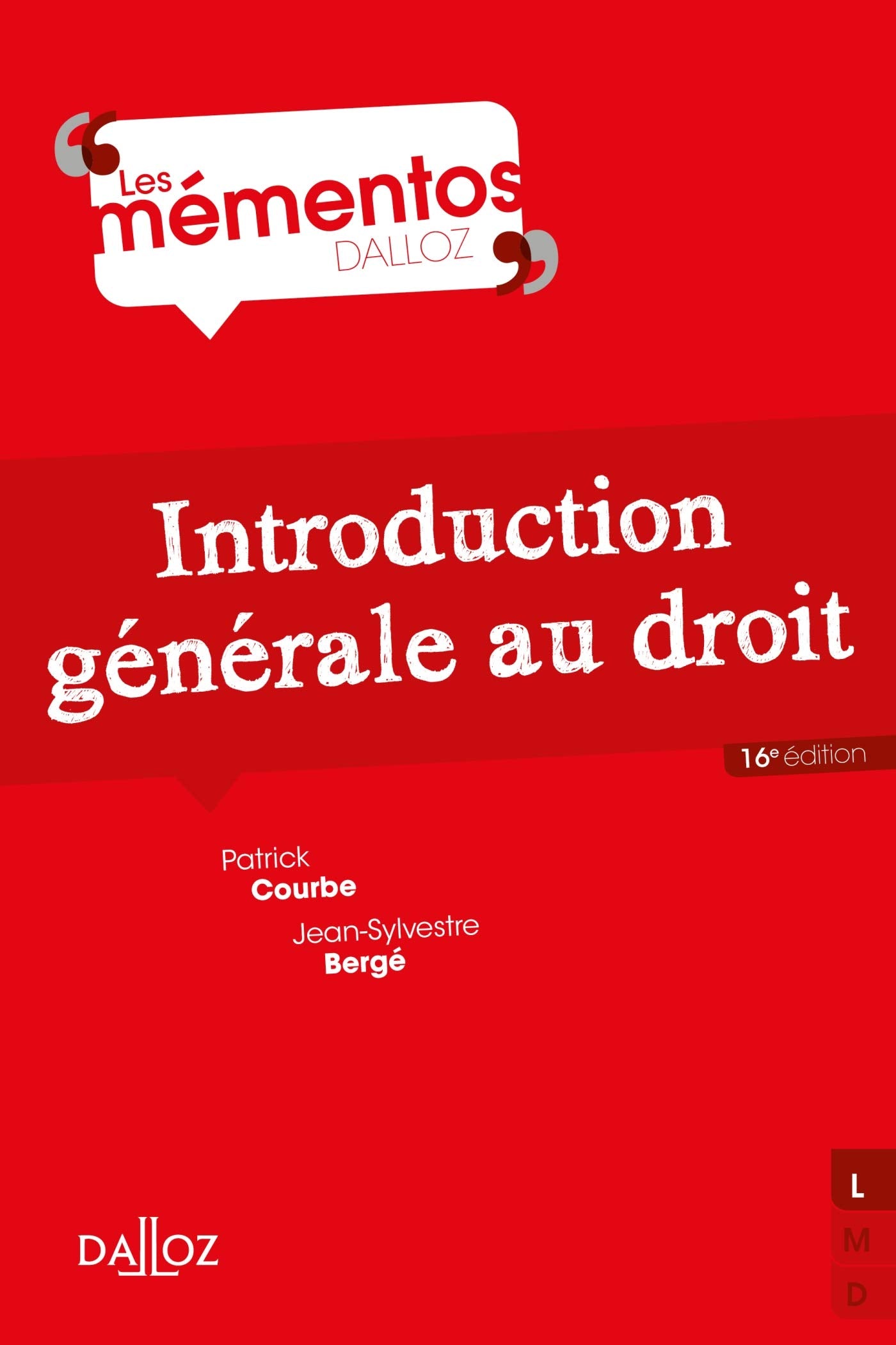 Introduction générale au droit - 16e ed. Law