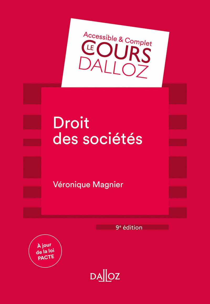 Droit des sociétés - 9e ed. Law