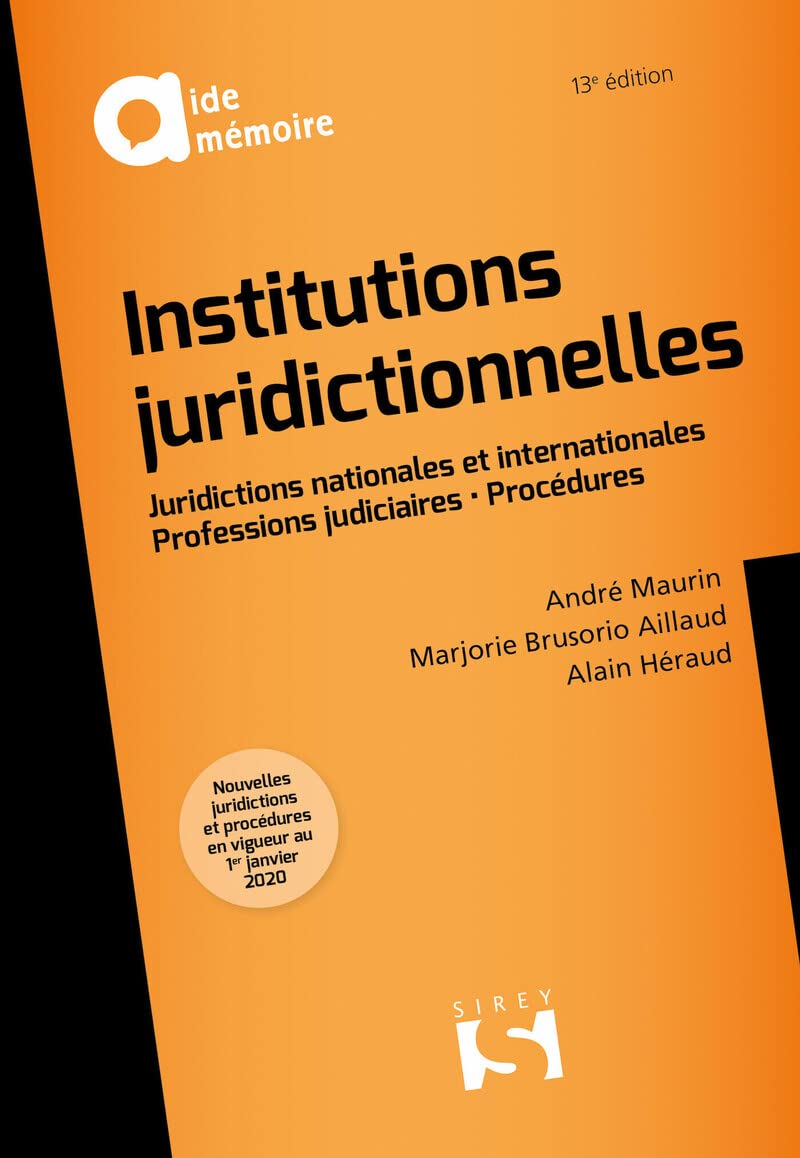 Institutions juridictionnelles 13ed book