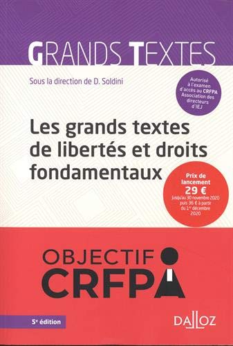 Les grands textes de libertés et droits fondamentaux : 2020 Law