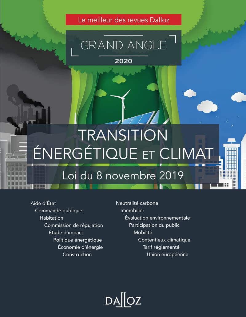 Transition énergétique et climat: Loi du 8 novembre 2019 Law