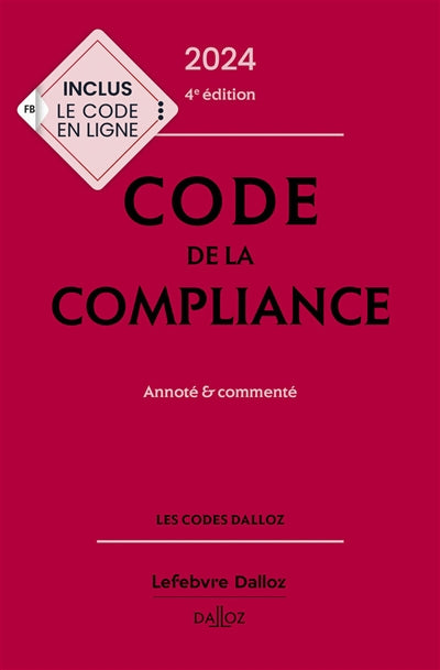 Product Image: Code de la compliance 2024 : annoté & commenté