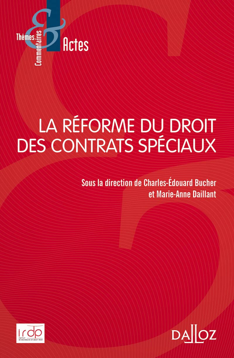 La réforme du droit des contrats spéciaux book