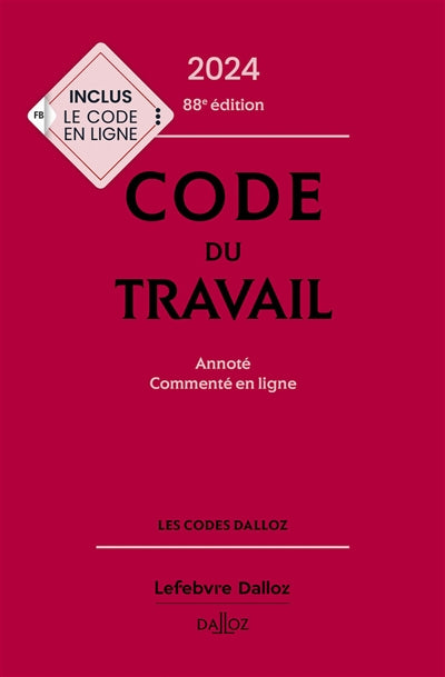 Product Image: Code du travail : annoté, commenté en ligne : 2024
