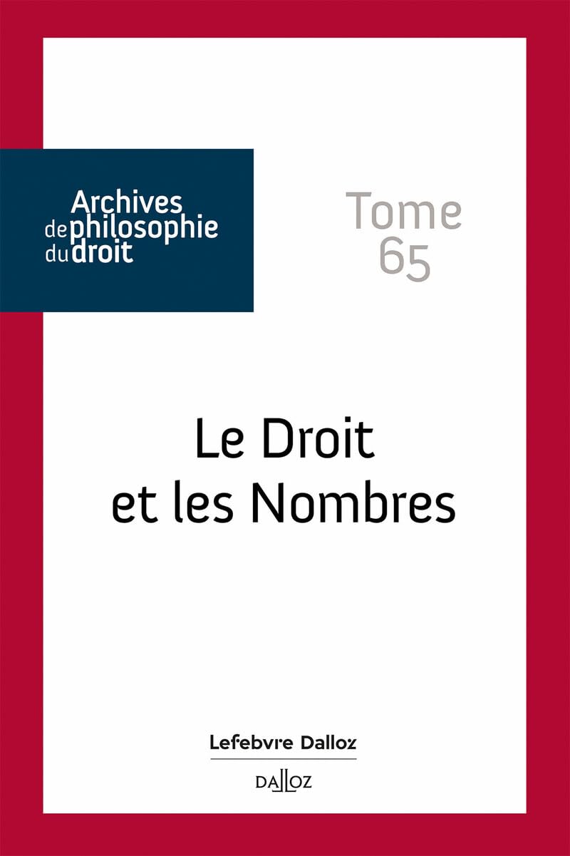 Le Droit et les Nombres - Tome 65 - Tome 65 book