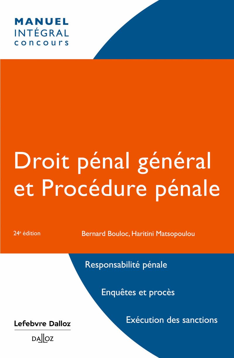 Droit pénal général et procédure pénale. 24e éd. Law