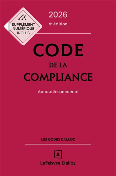 Product Image: Code de la compliance 2026 : annoté & commenté
