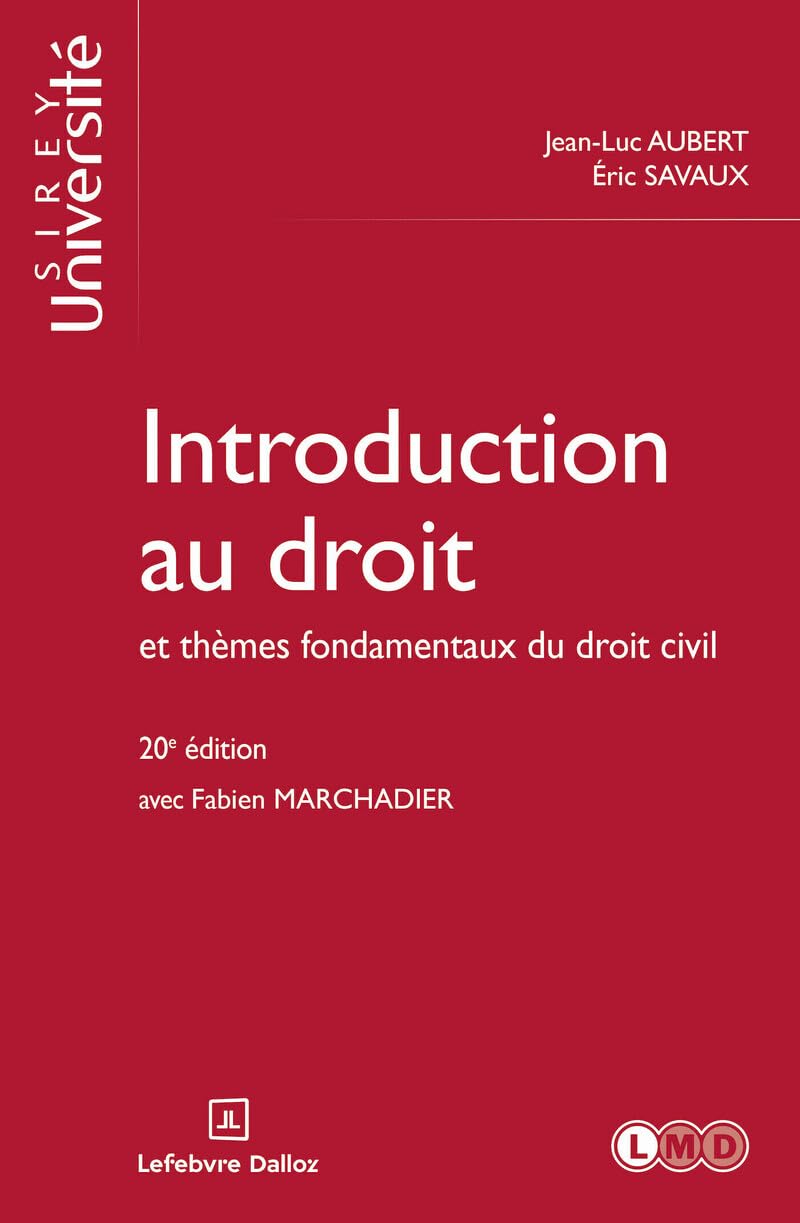 Introduction au droit et thèmes fondamentaux du droit civil. 20e éd. book