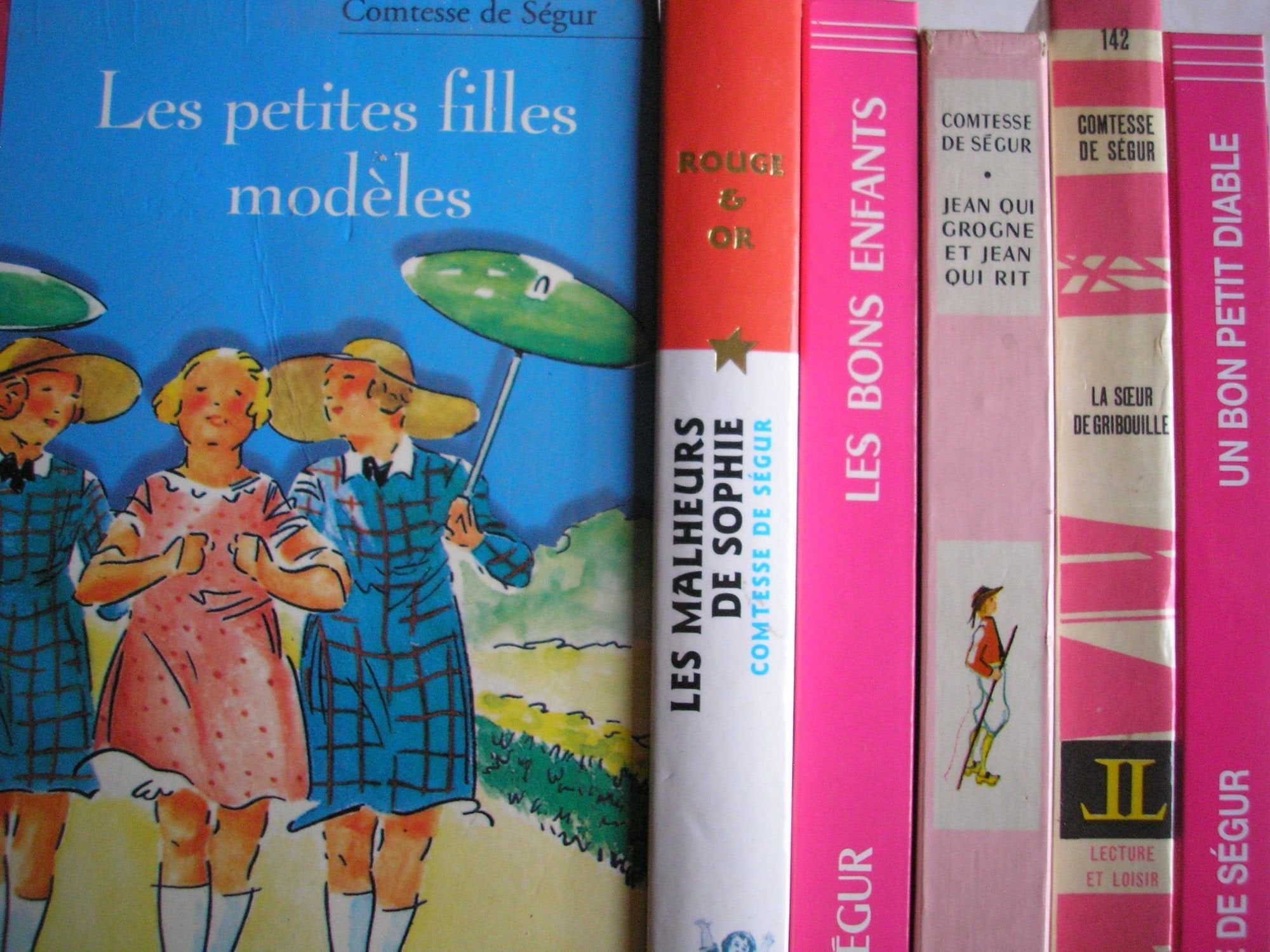 comtesse de ségur - lot 6 livres : la soeur de gribouille - jean qui grogne et jean qui rit - un bon petit diable - les petites filles modeles - les malheurs de sophie - les bons enfants book
