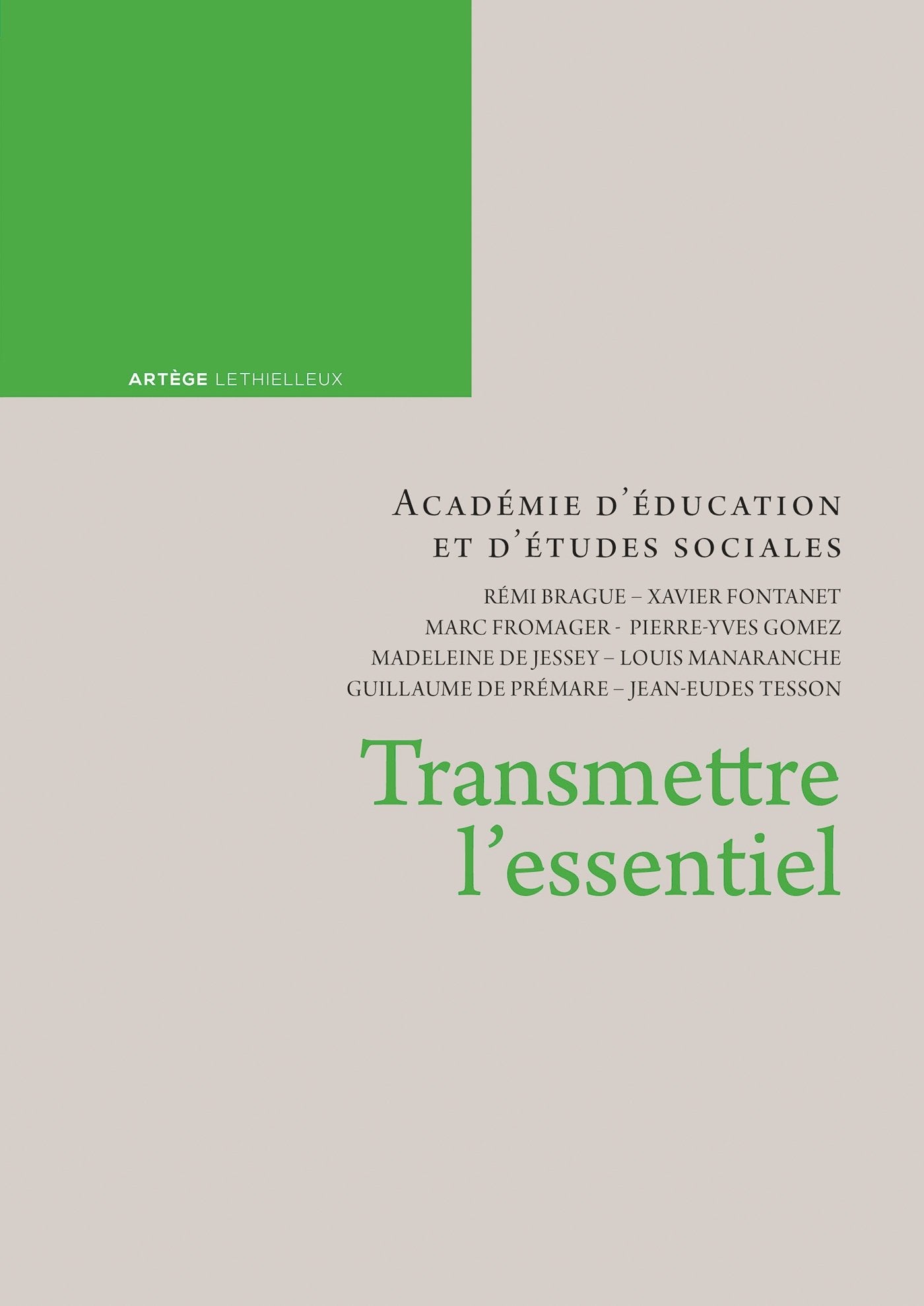 Transmettre l'essentiel Religion & Esotericism