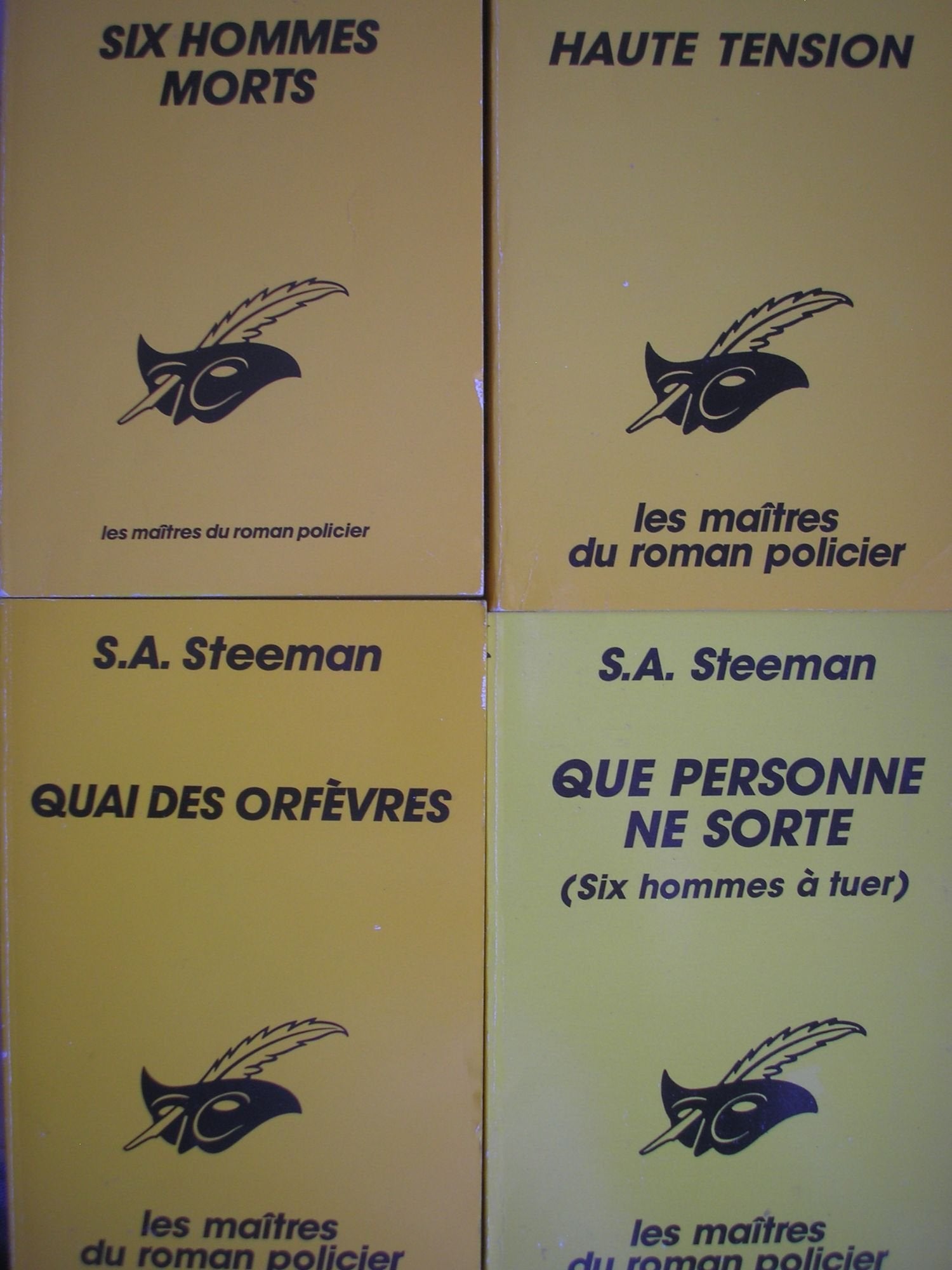 S. A. steeman - lot 4 livres : que personne ne sorte - quai des orfevres - haute tension - six hommes morts book