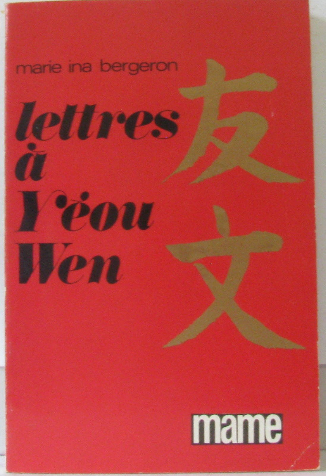 Lettres à Yeou-Wen book