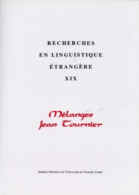 Mélanges Jean Tournier Books