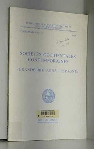 Sociétés occidentales contemporaines (Publications de la Faculté des lettres et sciences humaines de Nice) Books