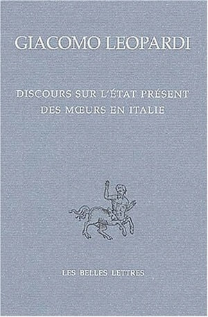 Discours sur l'état présent des moeurs en Italie book