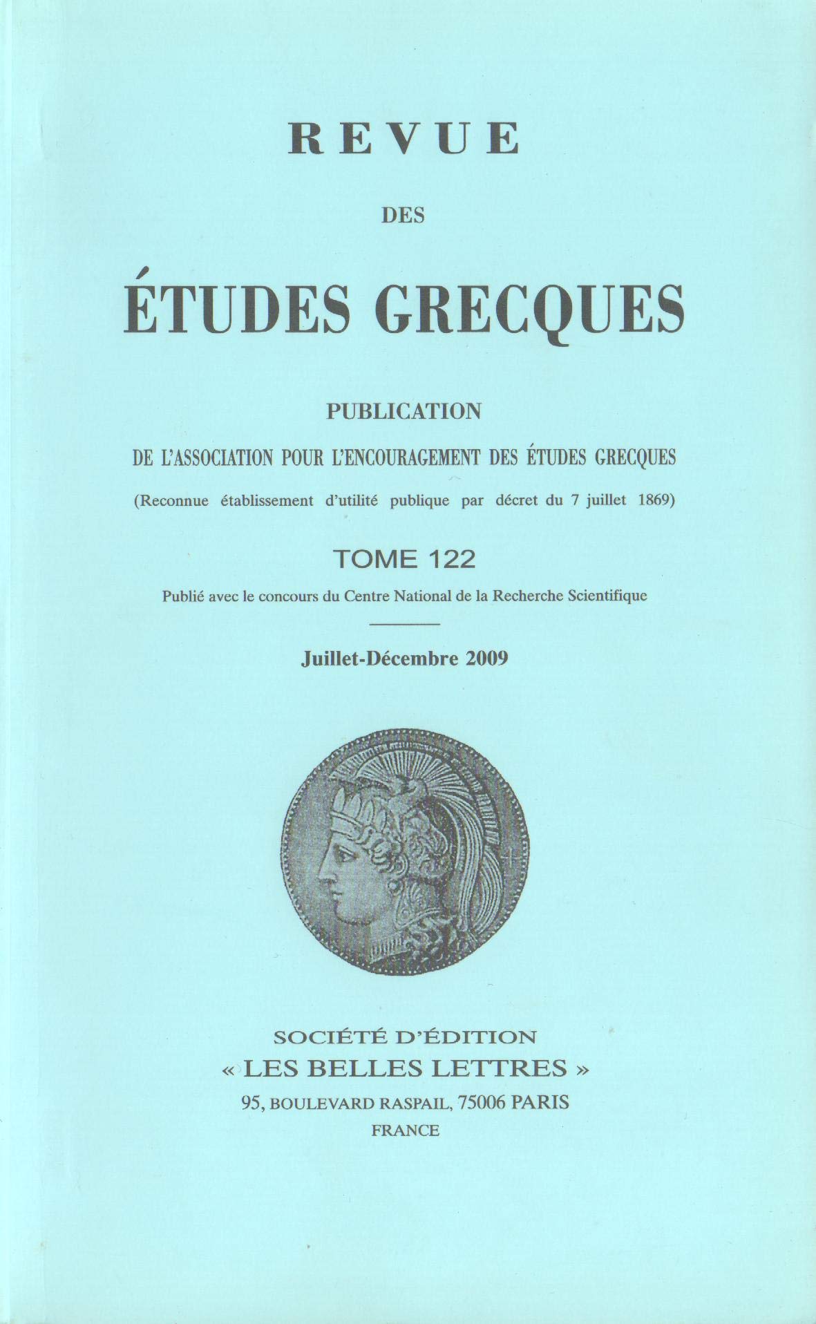 Etudes Grecques T. 122 1 / 2 Vols 2009 Books