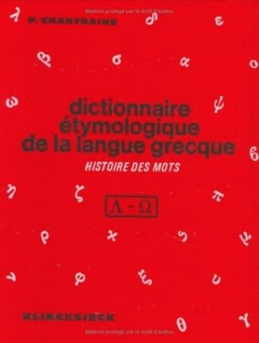Dictionnaire Etymologique Langue Grecque: Histoire Des Mots (Tradition De L'humanisme) Film, Art & Culture