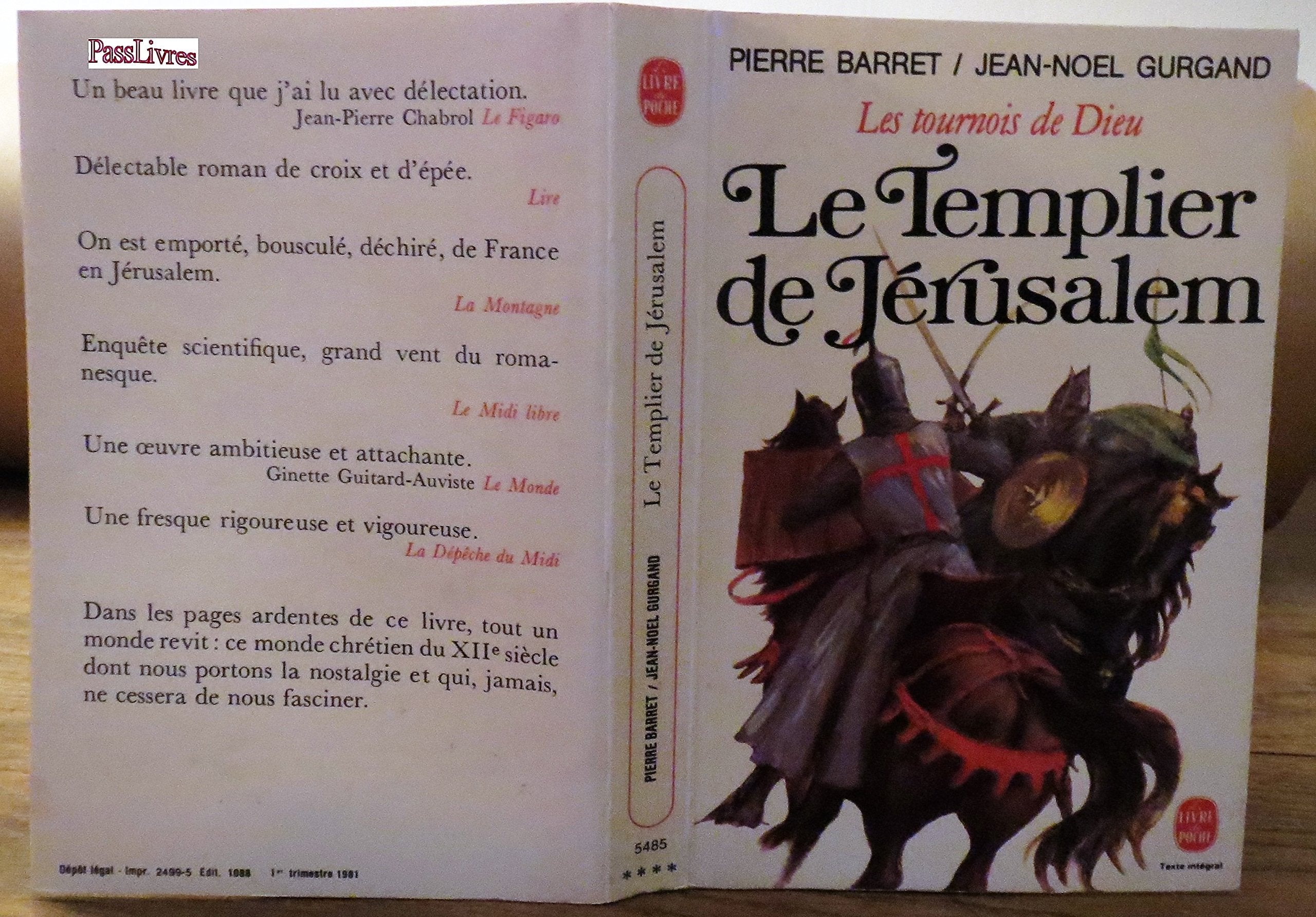 Les tournois de Dieu I Le templier de Jérusalem Books