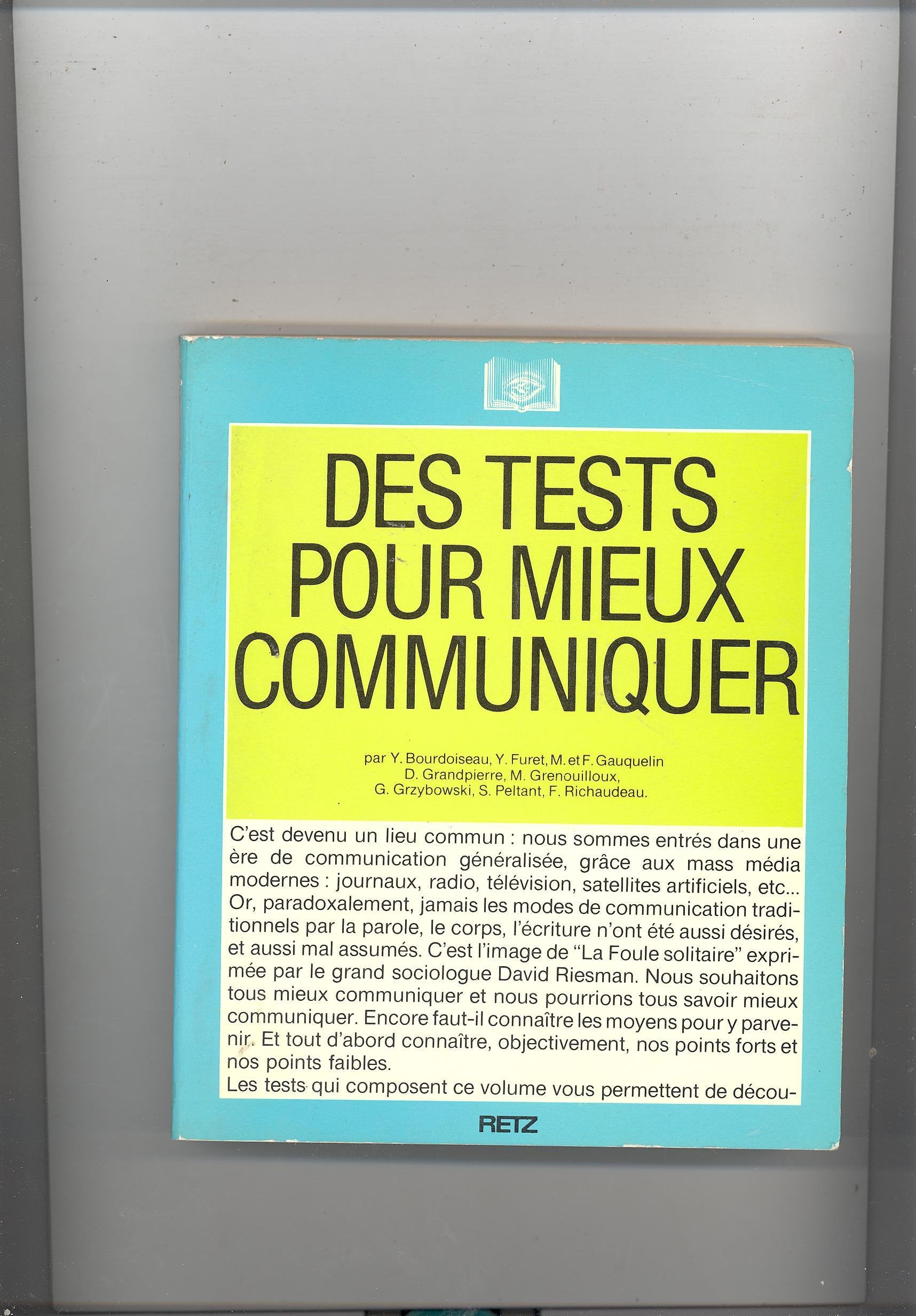 Des Tests pour mieux communiquer book