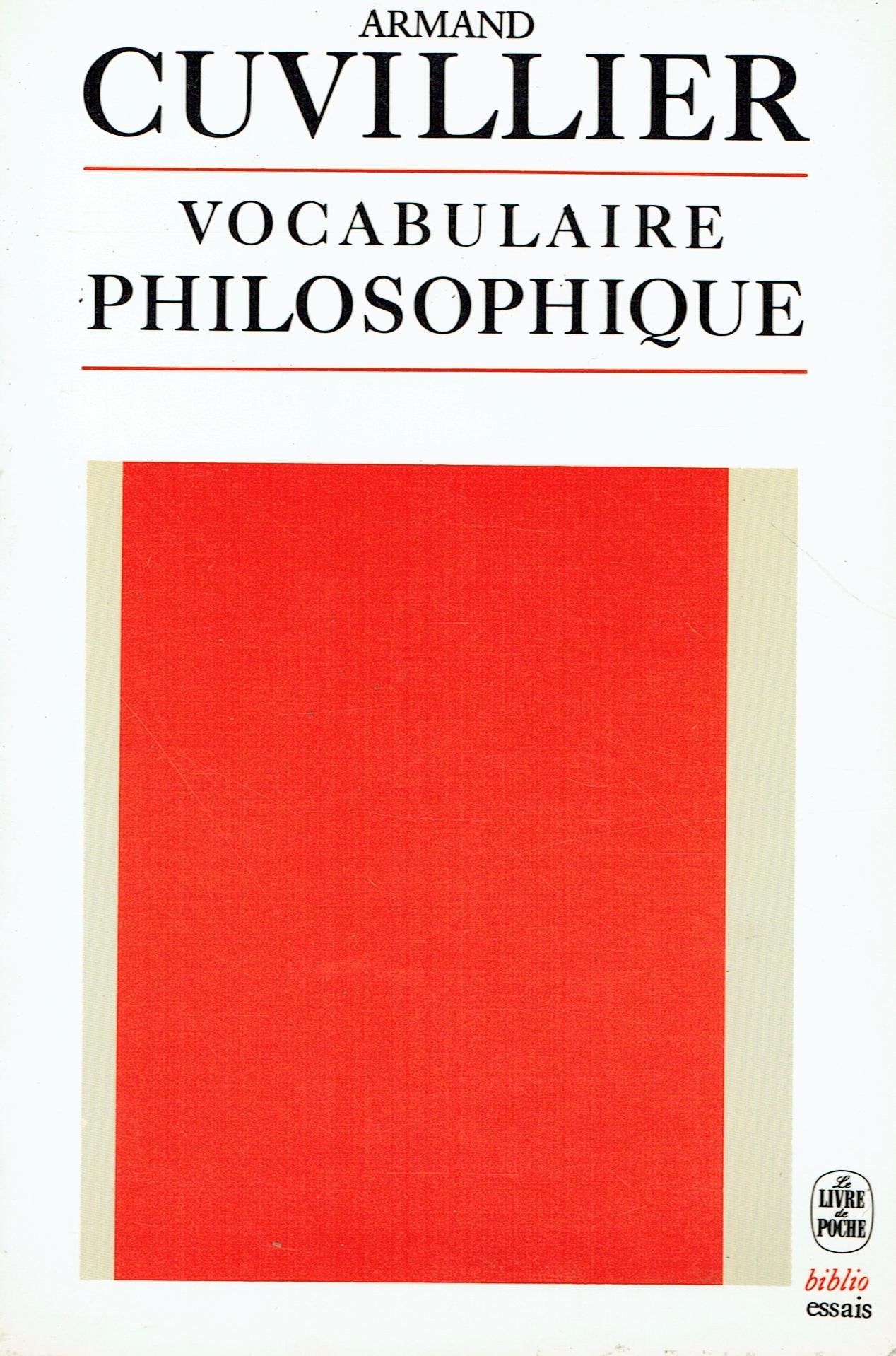 Vocabulaire Philosophique Philosophy