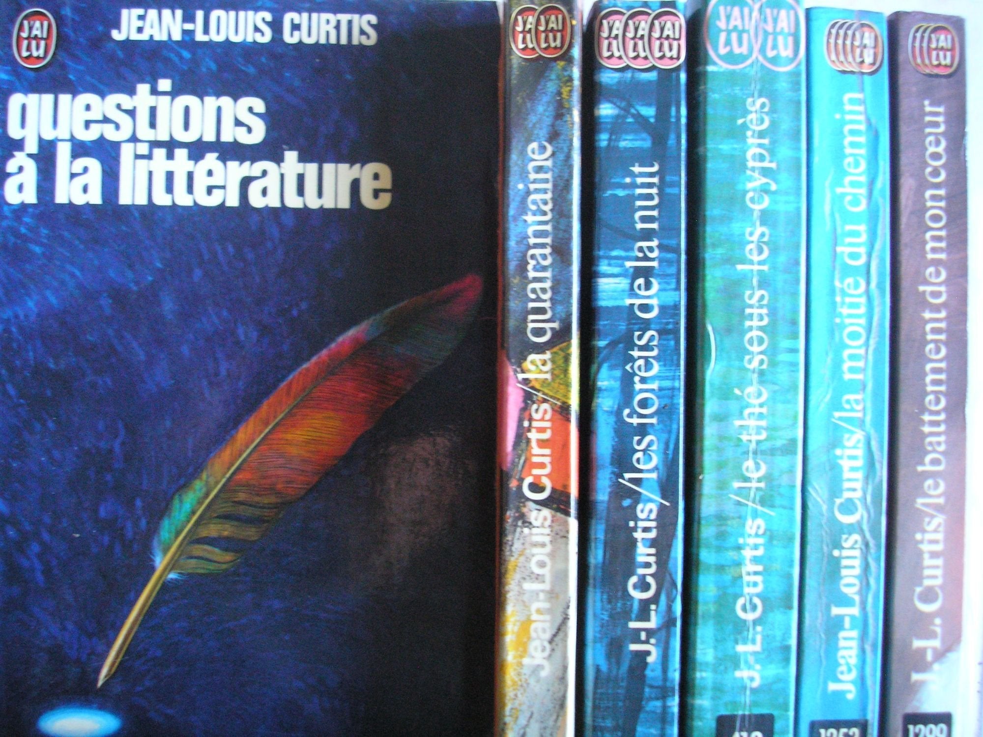 jean louis curtis - lot 6 livres : l'horizon dérobé le battement de mon coeur + la moitié du chemin - le thé sous les cyprés - les forets de la nuit - la quarantaine - questions a la littérature book