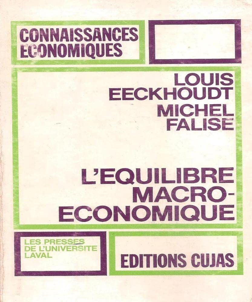 L'Equilibre macroéconomique Books
