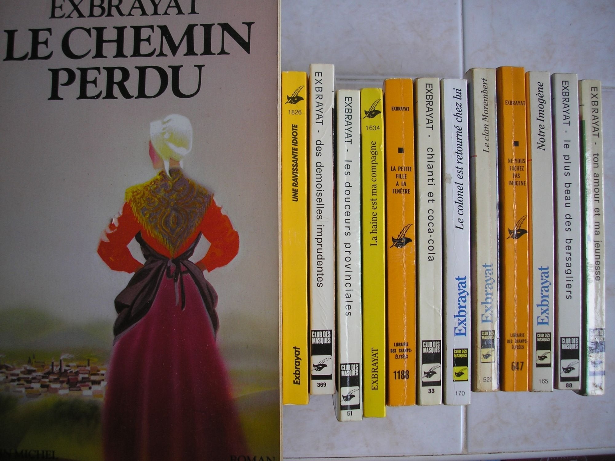 exbrayat - lot 32 livres : la petite fille a la fenetre - le clan morembert - le colonel est retourné chez lui - chianti et coca cola - ne vous fachez pas imogene - le chemin perdu - félicité de la croix rousse - notre imogene - joyeux noel tony - les... book