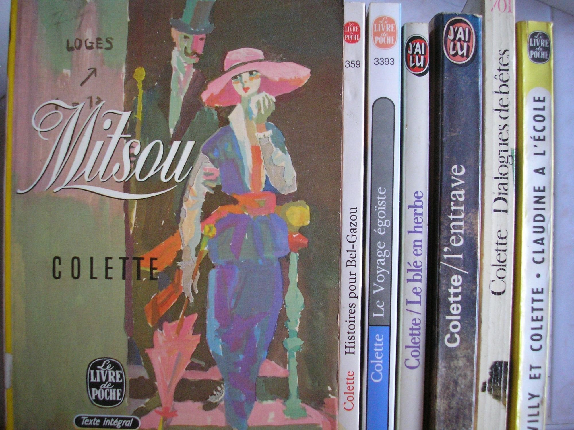 willy et colette - lot 7 livres : claudine a l'école - dialogues de betes - mitsou - le voyage égoiste - histoires pour bel gazou - l'entrave - le blé en herbe book