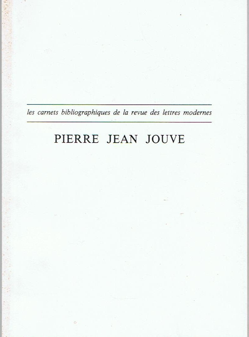 Pierre-Jean Jouve : oeuvres et critique 1976-1988 Books