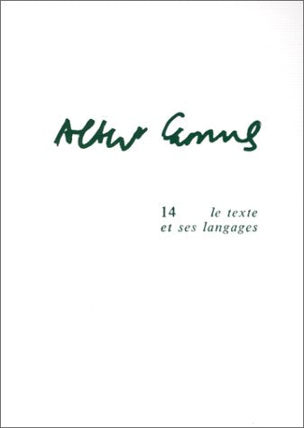Albert camus 14 : le texte et ses langages (Revue Lettres Modernes) Books