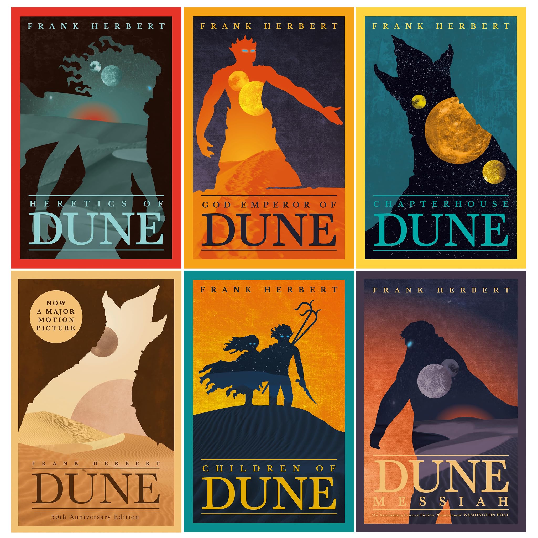 Dune Series 6 Bücher Sammelset (Dune, Dune Messiah, Children Of Dune, God Emperor Of Dune, Heretics Of Dune & Chapter House Dune) Novels & Short Stories
