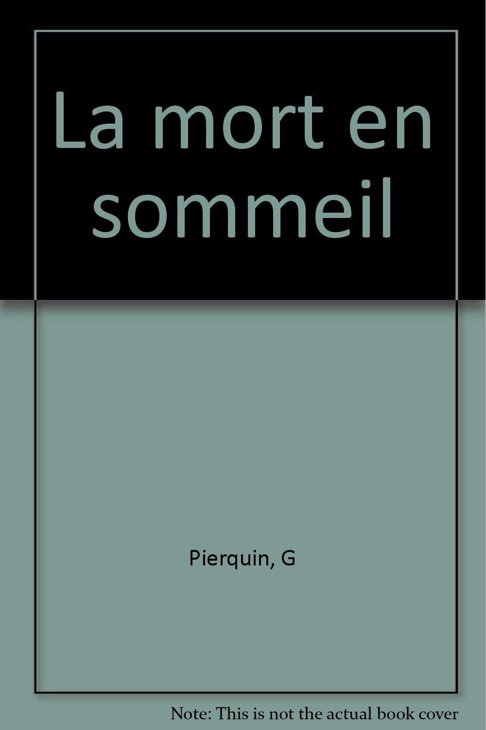 La Mort en sommeil book