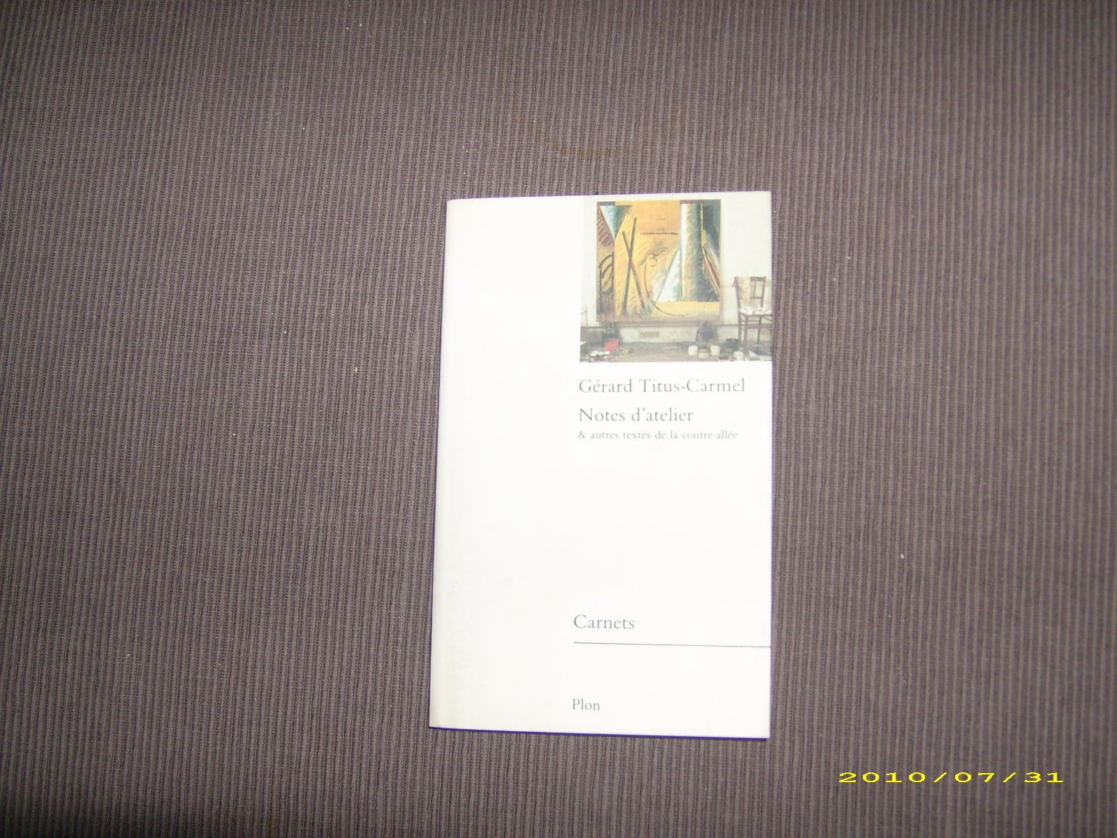 Notes d'atelier & autres textes de la contre-allée book