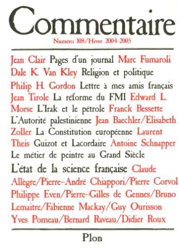 Revue Commentaire N° 108 - Hiver 2004-2005 book