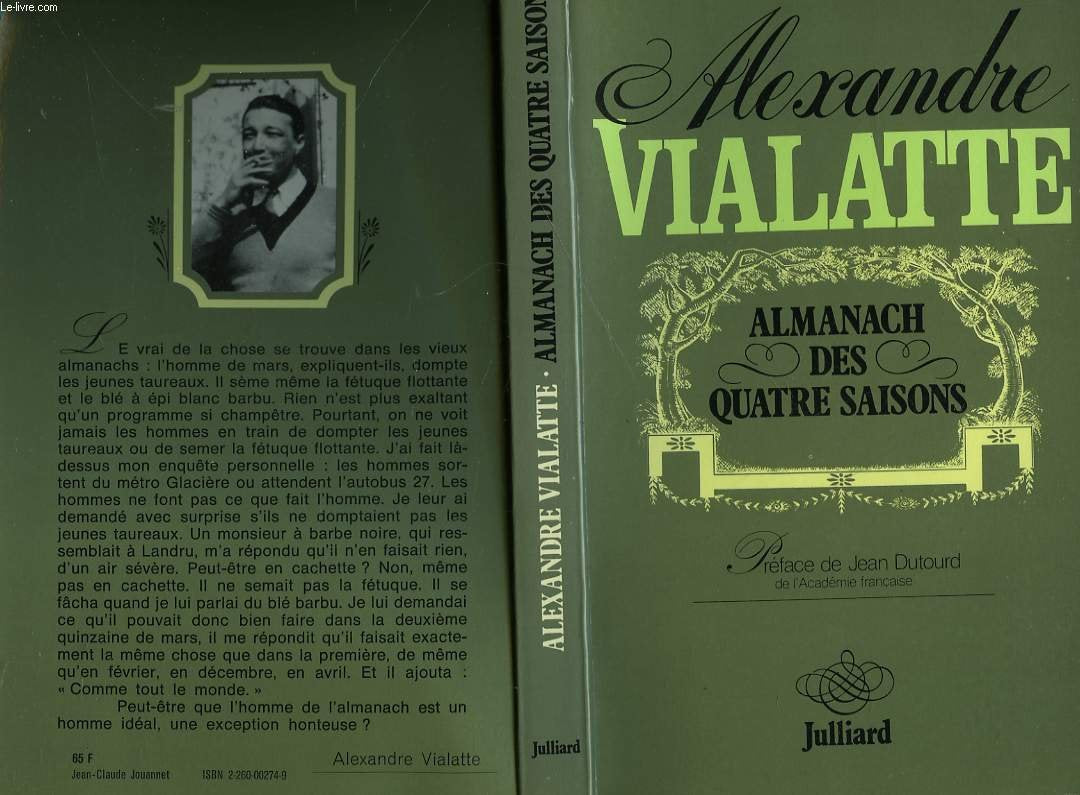 Almanach des quatre saisons book