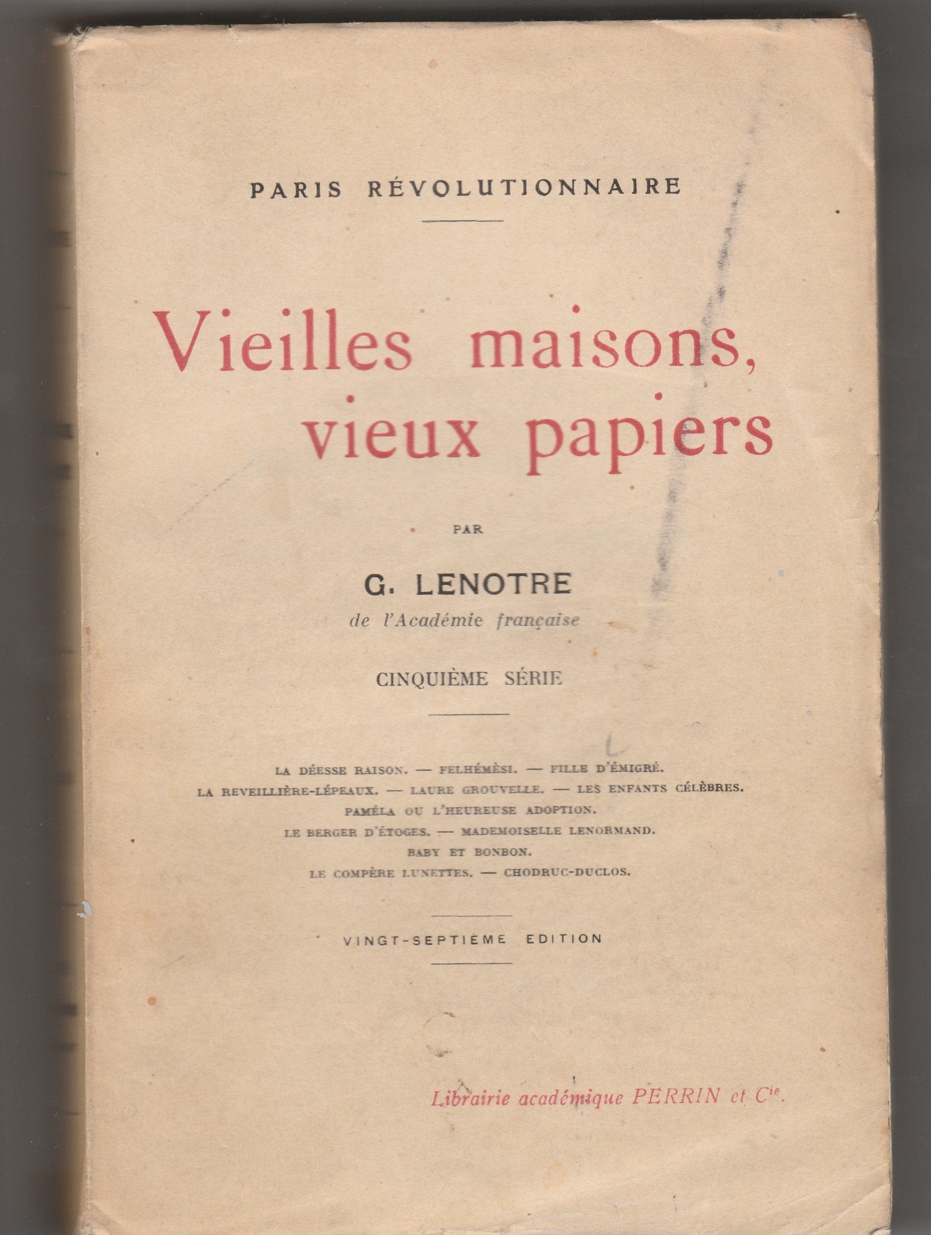 Vieilles maisons, vieux papiers. Vol. 5 Books