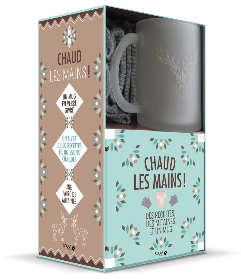 Coffret Chaud les mains ! - Le livre de recettes de boissons chaudes avec 1 paire de mitaines et 1 mug Leisure, Home & Garden